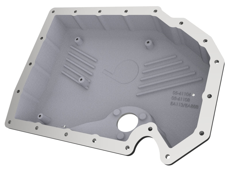 aFe 05-19 VW 1.8L/2.0L w/ Oil Sensor Engine Oil Pan Black POWER Street Series w/ Machined Fins