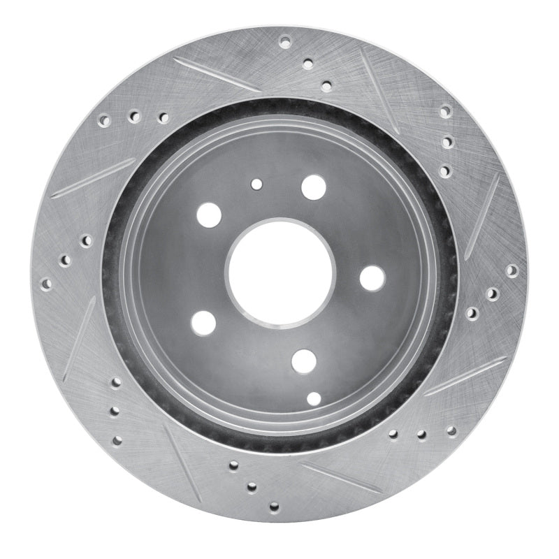 DFC 09-20 Chevrolet Express 4500 Rear Left Drilled & Slotted Silver Brake Rotor