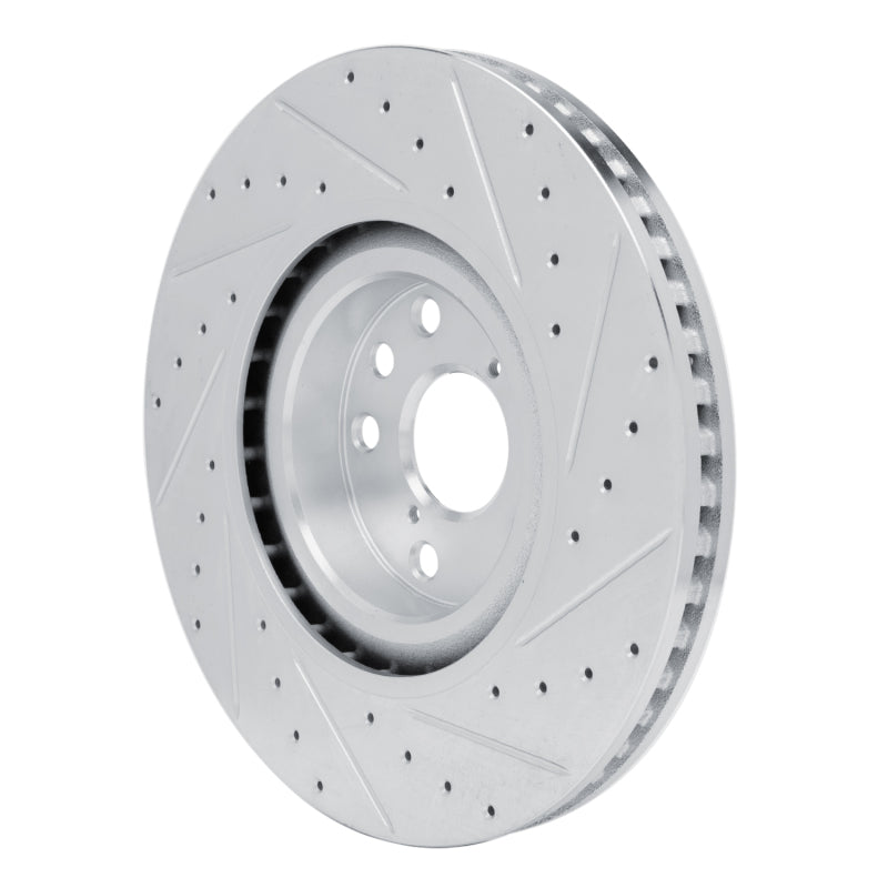 R1 11-25 Lexus GS300 Left Front Drilled & Slotted Silver Brake Rotor