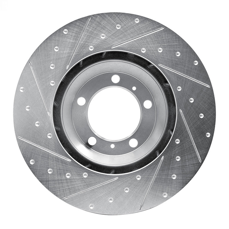 DFC 17-23 Porsche Cayenne Right Front Drilled & Slotted Silver Brake Rotor
