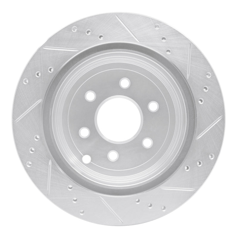 DFC 05-12 Nissan Pathfinder Rear Left Drilled & Slotted Silver Brake Rotor