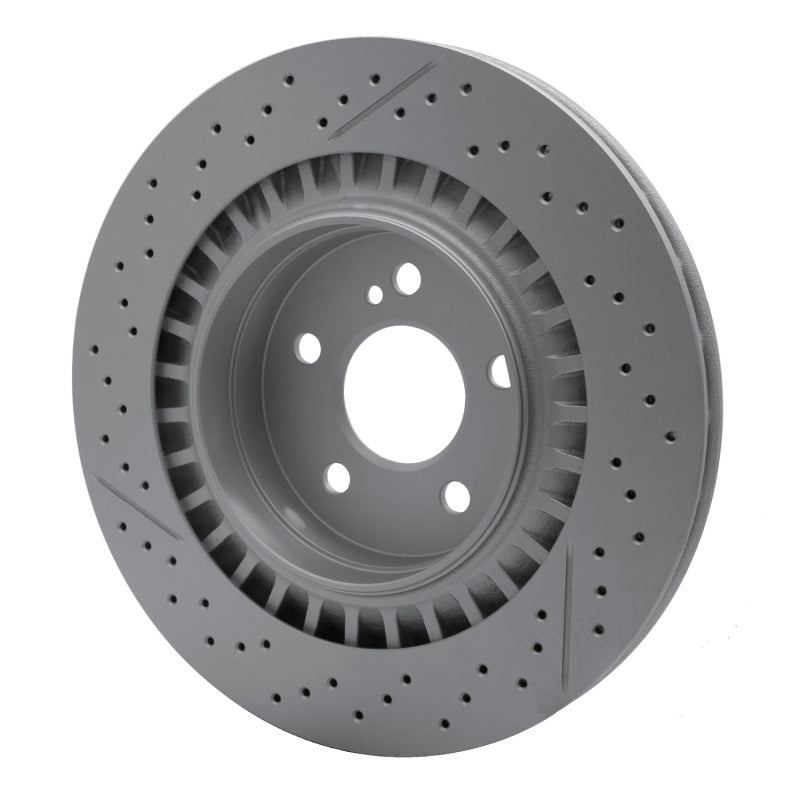 R1 05-11 Mercedes-Benz CLK63 AMG Rear Drilled & Slotted GeoSPEC Coated Rotor