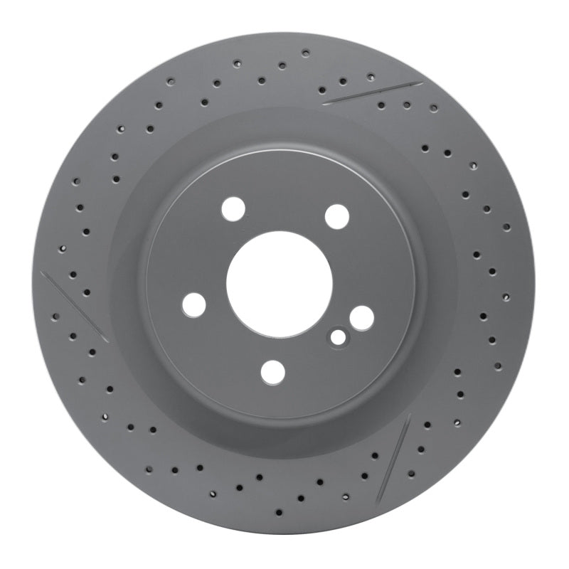 R1 05-11 Mercedes-Benz CLK63 AMG Rear Drilled & Slotted GeoSPEC Coated Rotor