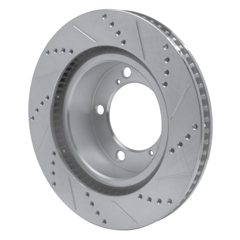 DFC 08-21 Lexus LX570 Front Left Drilled & Slotted Silver Brake Rotor