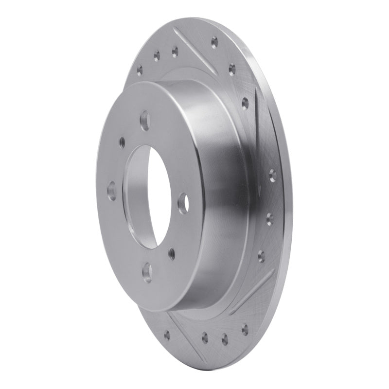 R1 91-06 Nissan 200SX Rear Right Drilled & Slotted Silver Brake Rotor