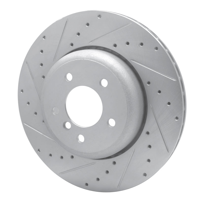 DFC 04-10 BMW 550i Rear Left Drilled & Slotted Silver Brake Rotor