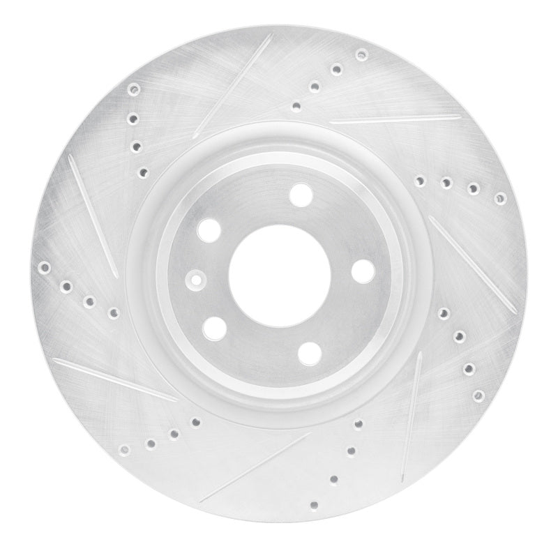DFC 12-20 Audi Q5 (USA/Canada) Except Hybrid Front Left Drilled & Slotted Silver Brake Rotor