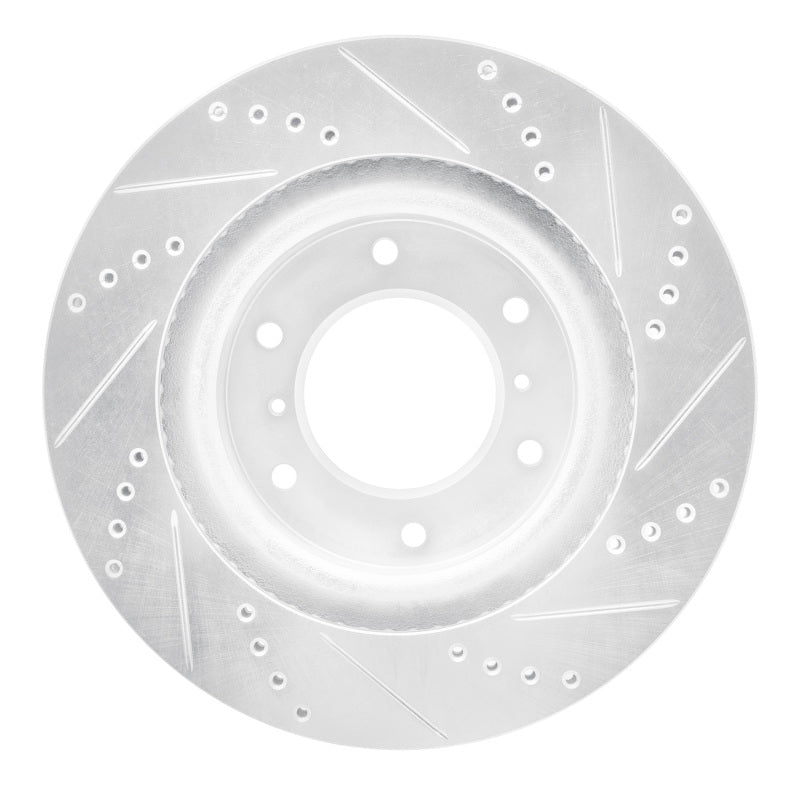 DFC 08-17 Mitsubishi Montero Limited (Mexico) Front Left Drilled & Slotted Silver Brake Rotor