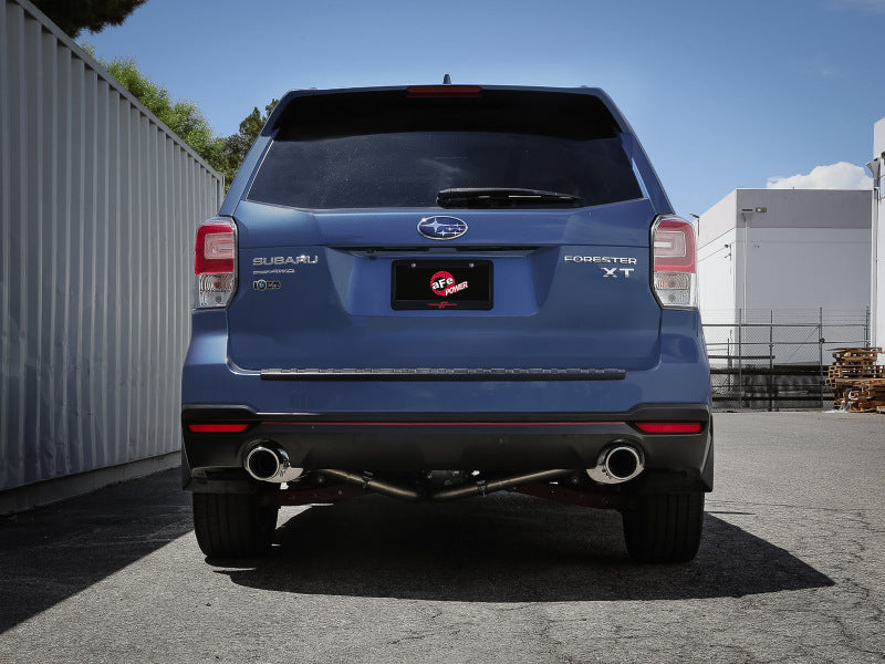 aFe Subaru Forester XT 14-18 H4-2.5L Takeda 2-1/2in to 2-1/4in 304 SS Cat-Back- Polished Tip