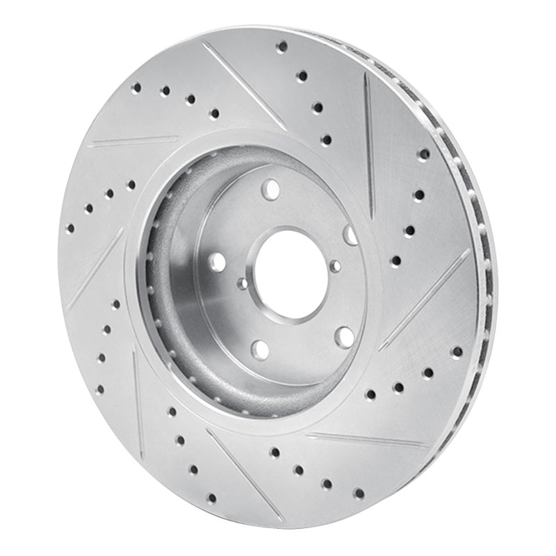DFC 06-21 Subaru Legacy Front Left Drilled & Slotted Silver Brake Rotor