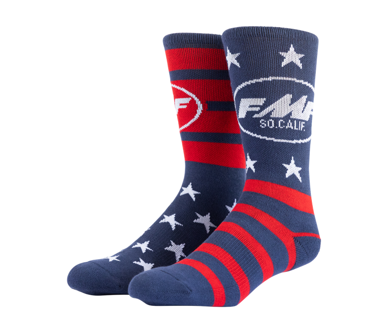 FMF Racing Stars And Bars Sock Navy One Size