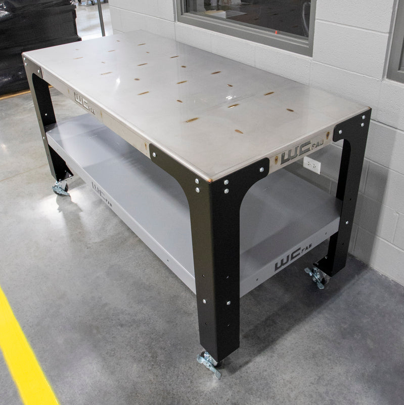 Wehrli Modular Steel Work Bench Top/Shelf Kit - 42in x 72in x .120in Thick (Stainless Steel & Grey)