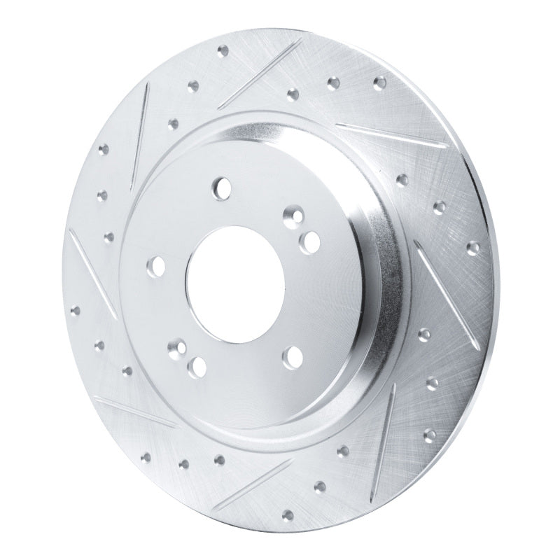 DFC 21-25 Hyundai Santa Fe Rear Left Drilled & Slotted Silver Brake Rotor
