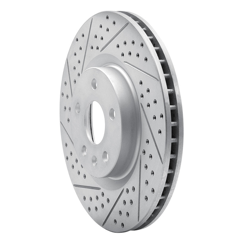 R1 08-17 Cadillac Cts Front Left Drilled & Slotted Geo-Carbon Rotor