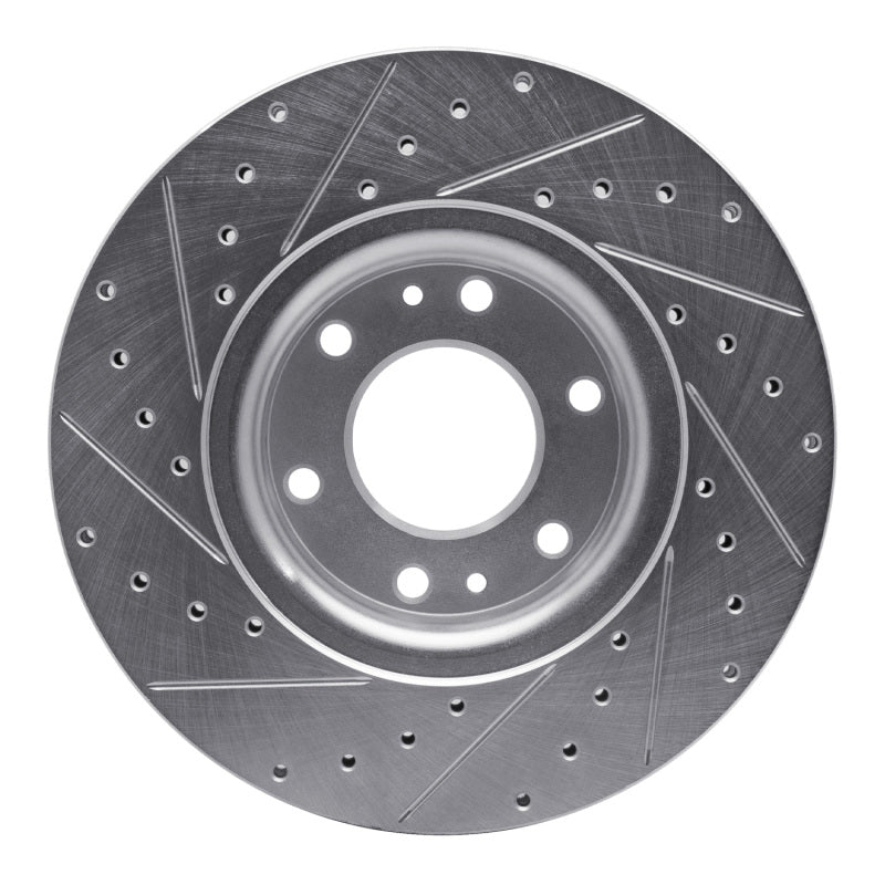 DFC 02-09 Buick Rainier Front Right Drilled & Slotted Silver Brake Rotor