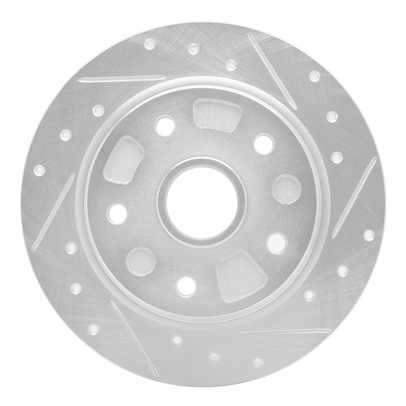 DFC 88-92 Ford Probe Rear Right Drilled & Slotted Silver Brake Rotor