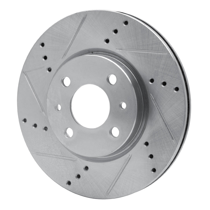R1 09-19 Dodge Vision (Mexico) Front Left Drilled & Slotted Silver Brake Rotor