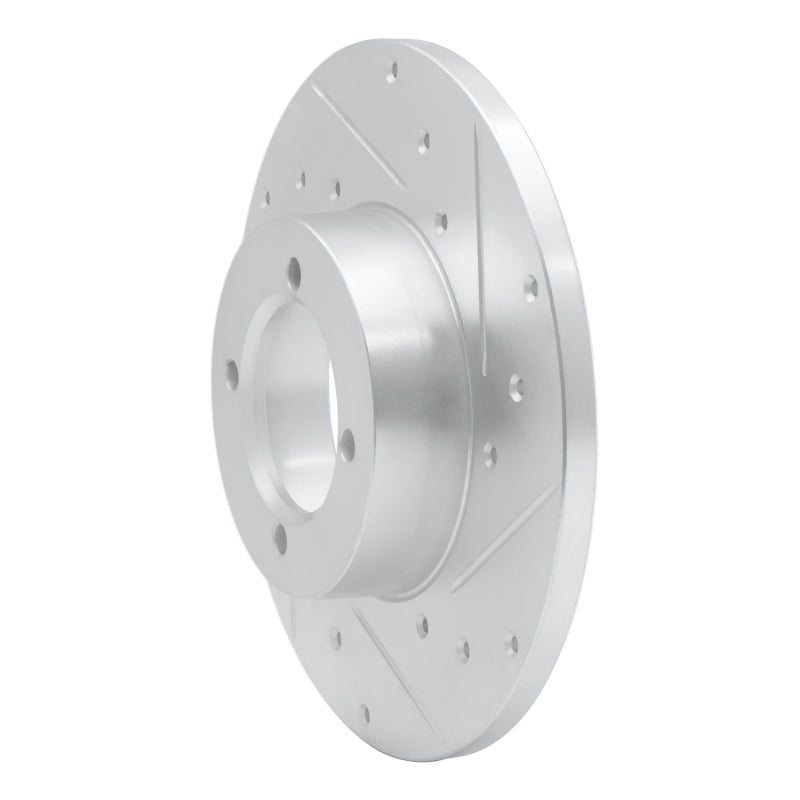 R1 80-83 Nissan 200SX Front Right Drilled & Slotted Silver Brake Rotor
