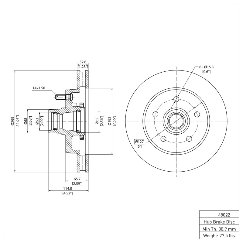 R1 92-02 Chevrolet C1500 Suburban Front Brake Rotor