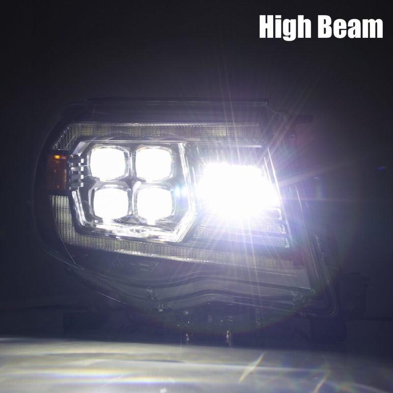 AlphaRex 05-11 Toyota Tacoma NOVA LED Projector Headlights Plank Style Black w/Activ Light/DRL