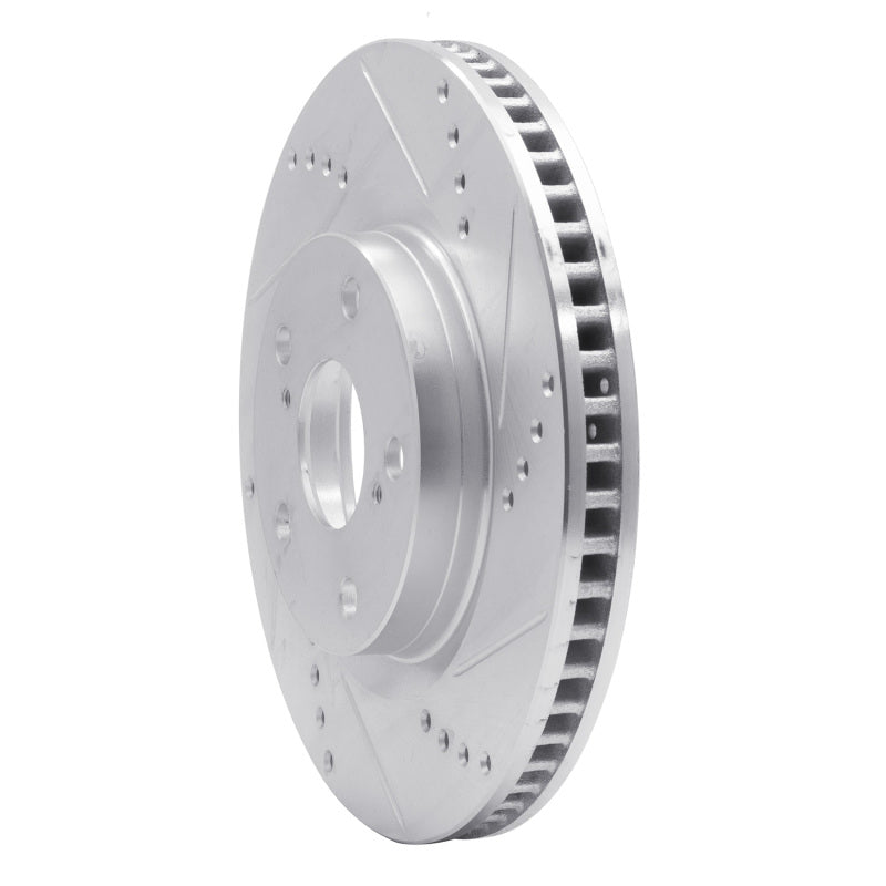 R1 99-03 Ford Windstar Front Right Drilled & Slotted Silver Brake Rotor