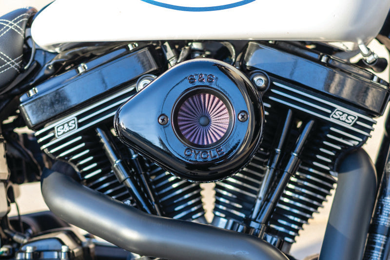 S&S Cycle 08-16 Touring/16-17 Softail Models Stealth Air Stinger Kit w/ Gloss Black Teardrop