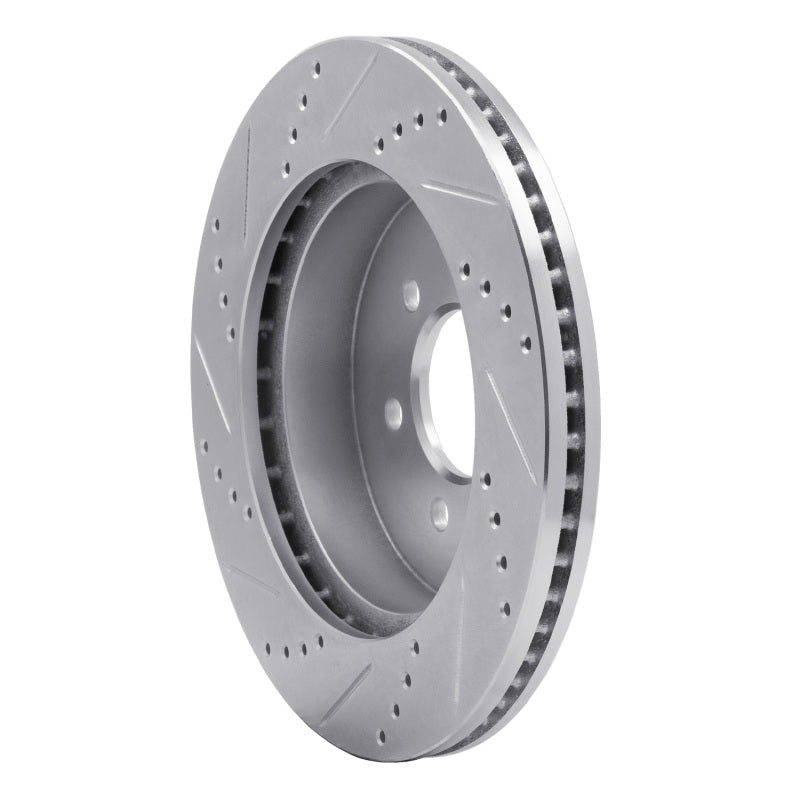 R1 03-04 Dodge DAKOTA 4WD Front Right Drilled & Slotted Silver Brake Rotor