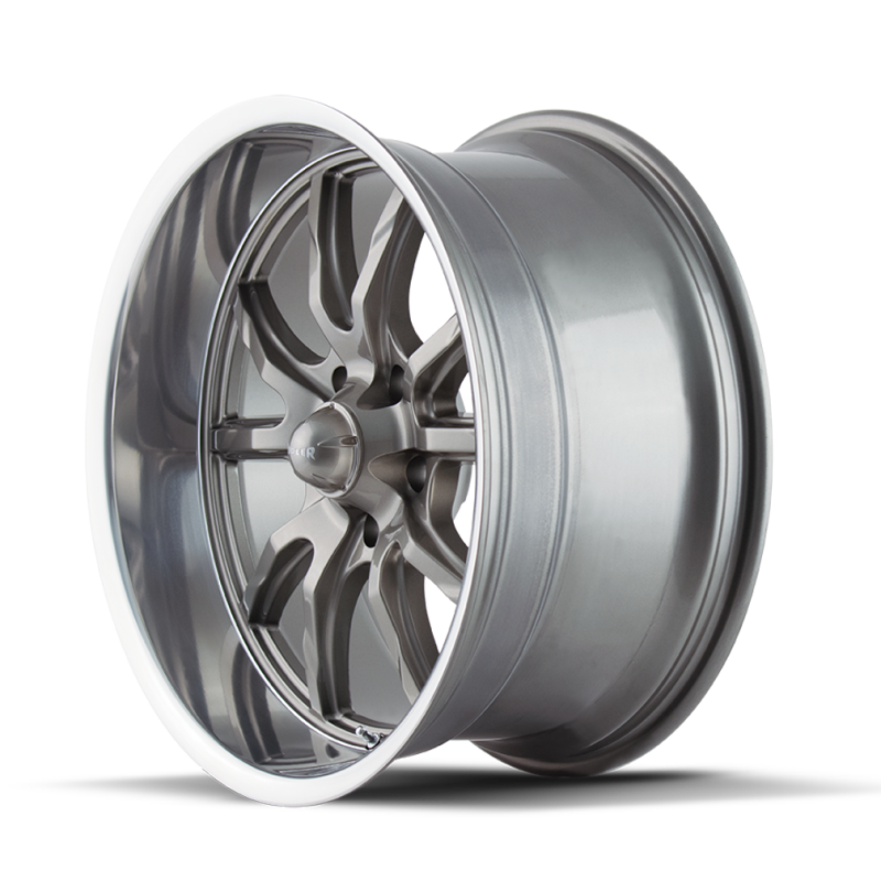 Ridler 650 20x8.5 / 5x120.65 BP / 0mm Offset / 83.82mm Hub Gloss Grey Polished Wheel