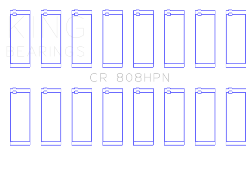 King Engine Bearings Chevrolet BBC 369-502 Gen IV/V/VI (Size STDX) Connecting Rod Bearing Set