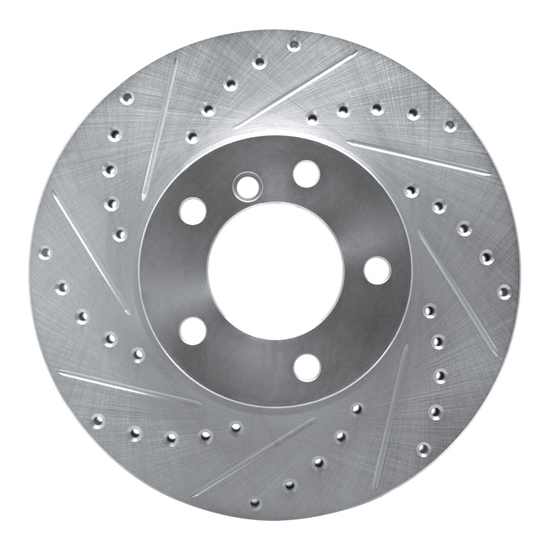 DFC 07-21 BMW 428i xDrive Gran Coupe Front Left Drilled & Slotted Silver Brake Rotor