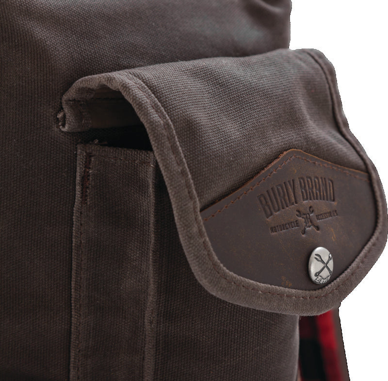 Burly Brand Voyager Sissy Bar Backpack - Dark Oak