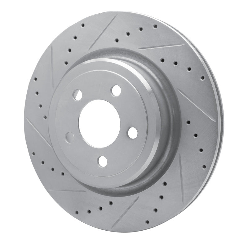 DFC 06-23 Dodge Charger Rear Left Drilled & Slotted Silver Brake Rotor