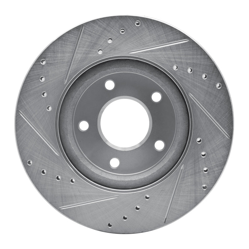 R1 13-25 Nissan ALTIMA Front Right Drilled & Slotted Silver Brake Rotor