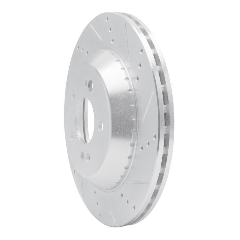 R1 15-21 Mercedes-Benz S450 Rear Right Drilled & Slotted Silver Brake Rotor