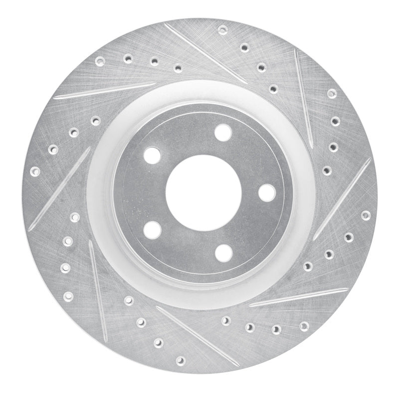 R1 07-10 Chevrolet COBALT Front Right Drilled & Slotted Silver Brake Rotor