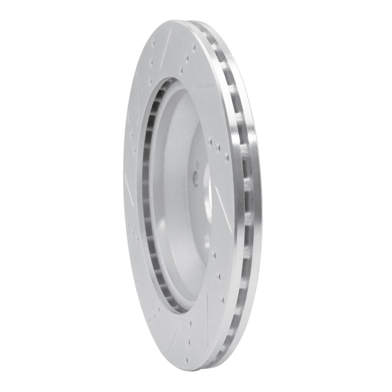 R1 15-21 Mercedes-Benz S450 Rear Right Drilled & Slotted Silver Brake Rotor