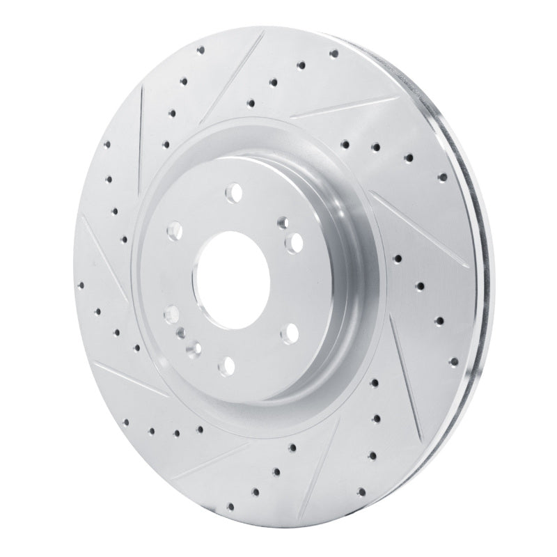 R1 21-25 Cadillac Escalade ESV Front Left Drilled & Slotted Silver Brake Rotor
