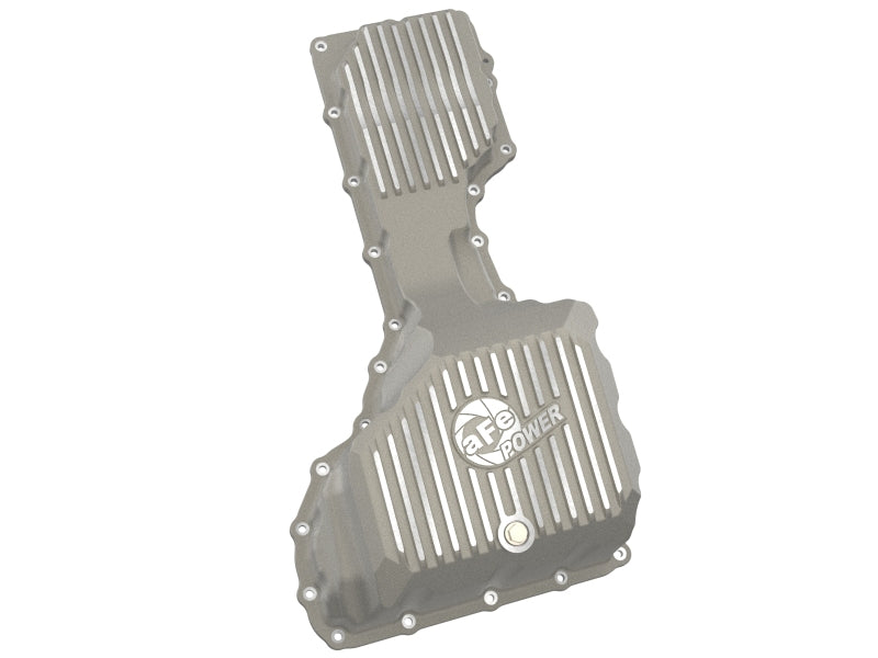 aFe GM Diesel Trucks 17-19 V8-6.6L L5P POWER Street Series Engine Oil Pan Raw w/ Machined Fins