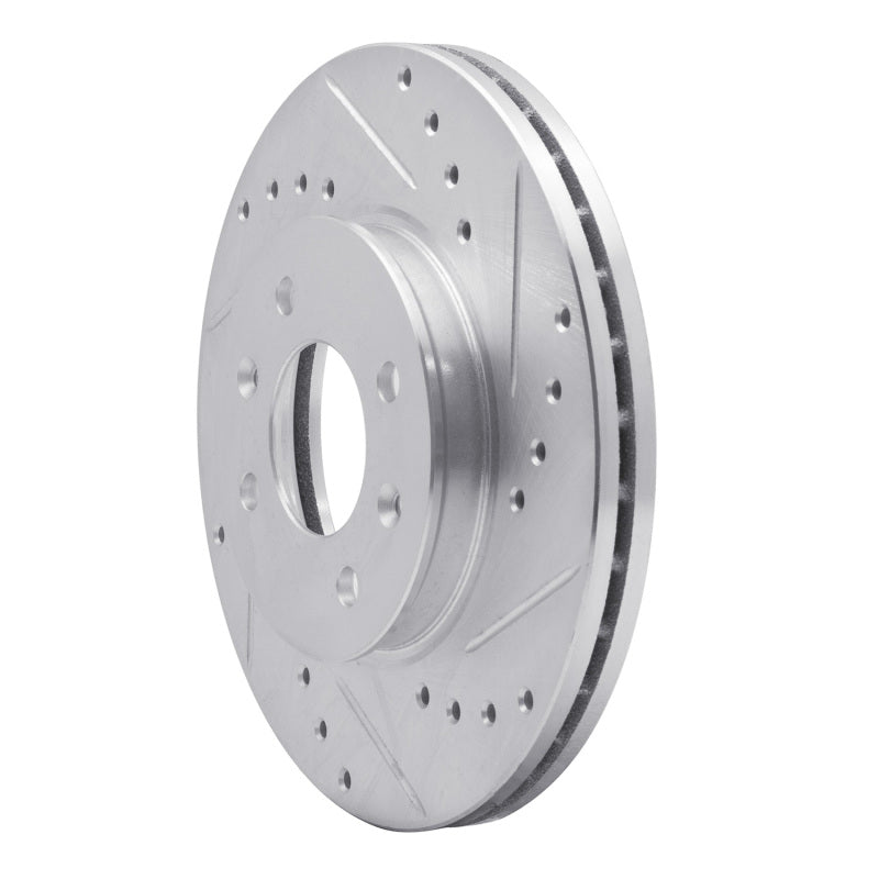 DFC 12-25 Dodge Attitude (Mexico) Front Right Drilled & Slotted Silver Brake Rotor
