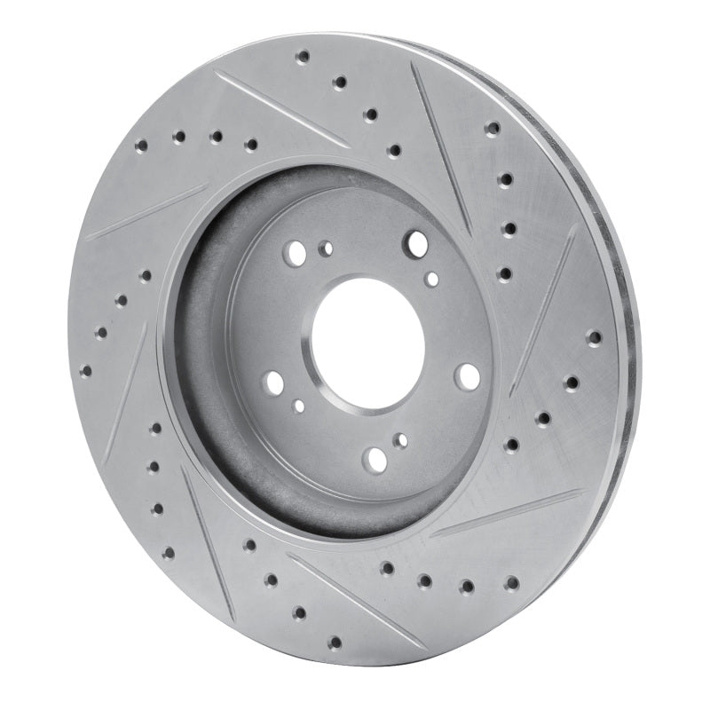 DFC 07-16 Acura RDX Front Left Drilled & Slotted Silver Brake Rotor