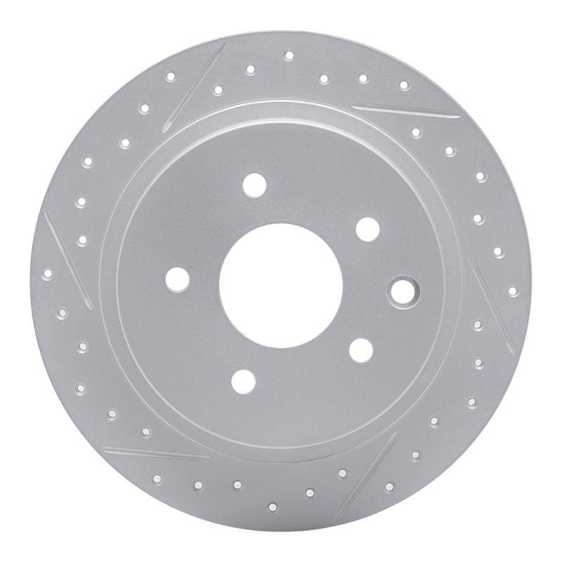 R1 02-25 Nissan Juke Rear Left Drilled & Slotted Geo-Carbon Rotor
