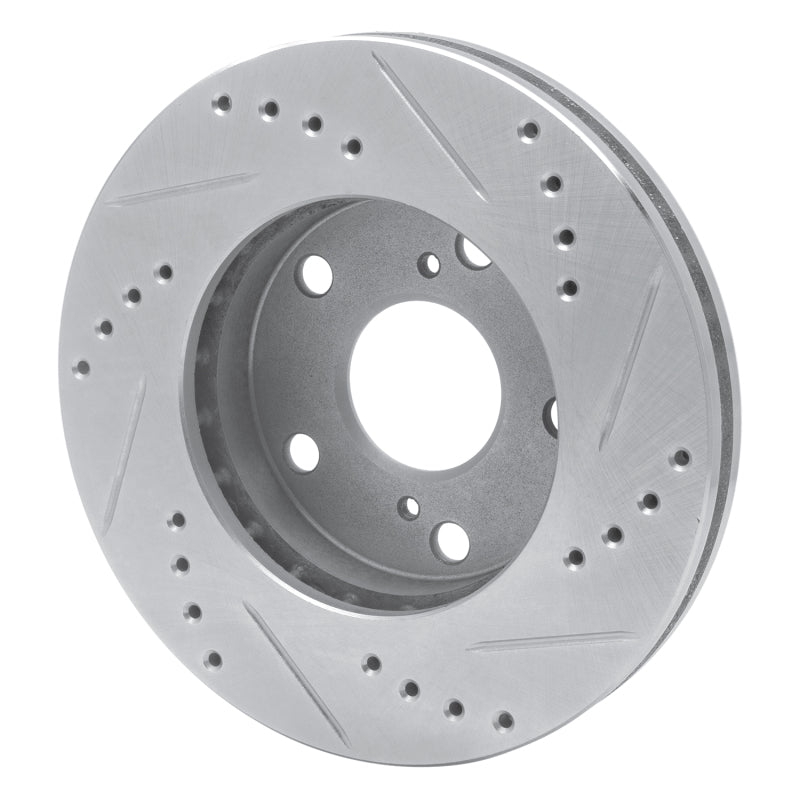 DFC 92-01 Toyota Camry Front Left Drilled & Slotted Silver Brake Rotor