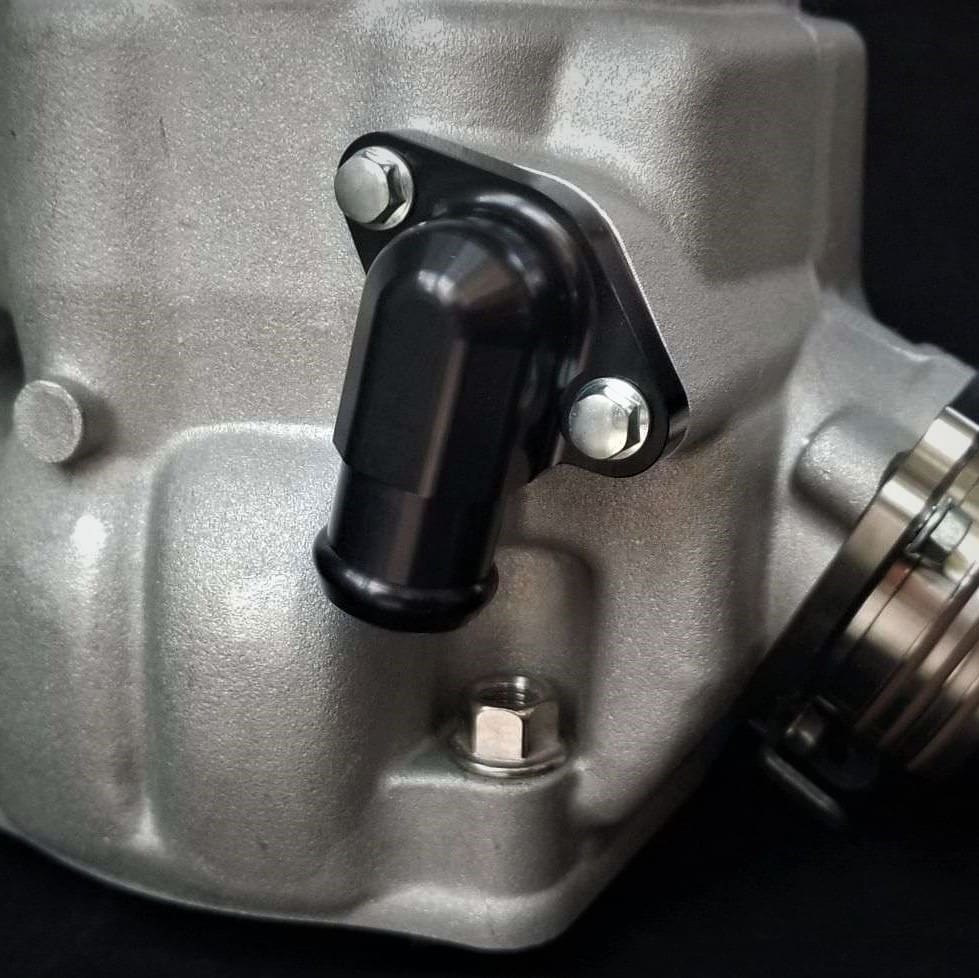 OptiFlo 89-’01 Honda CR500 Billet HIGH FLOW 7° Elbow - Black image