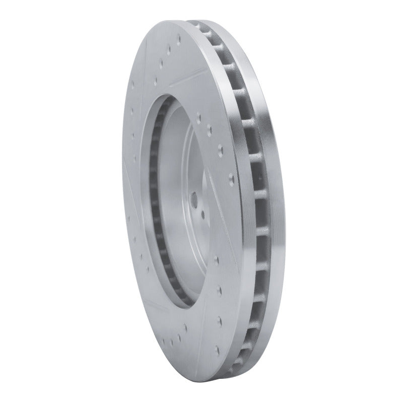 DFC 92-95 Toyota MR2 Front Right Drilled & Slotted Silver Brake Rotor