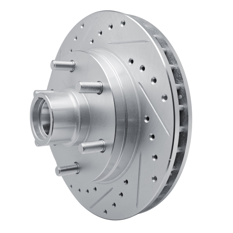 R1 94-02 Chevrolet Express 2500 Front Left Drilled & Slotted Silver Brake Rotor