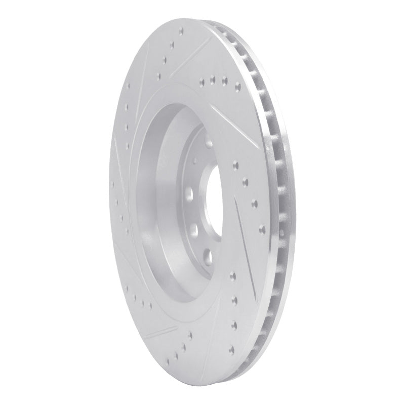 DFC 06-25 Audi RS3 Rear Right Drilled & Slotted Silver Brake Rotor
