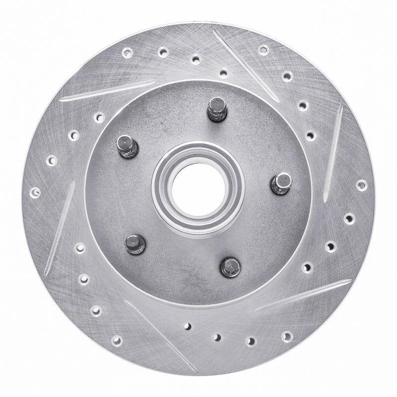 R1 1983-1997 Ford AEROSTAR Front Right Drilled & Slotted Silver Brake Rotor