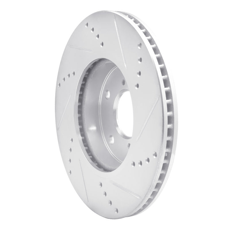 DFC 16-25 Honda Insight Front Left Drilled & Slotted Silver Brake Rotor