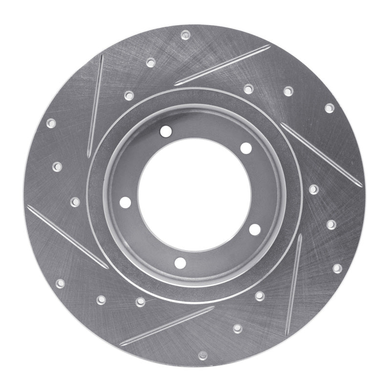 DFC 74-99 Land Rover Range Rover Front Right Drilled & Slotted Silver Brake Rotor