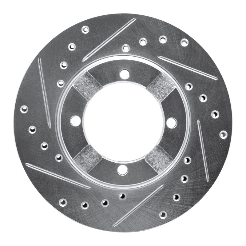DFC 83-91 Dodge Colt Front Left Drilled & Slotted Silver Brake Rotor
